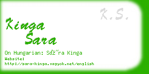 kinga sara business card